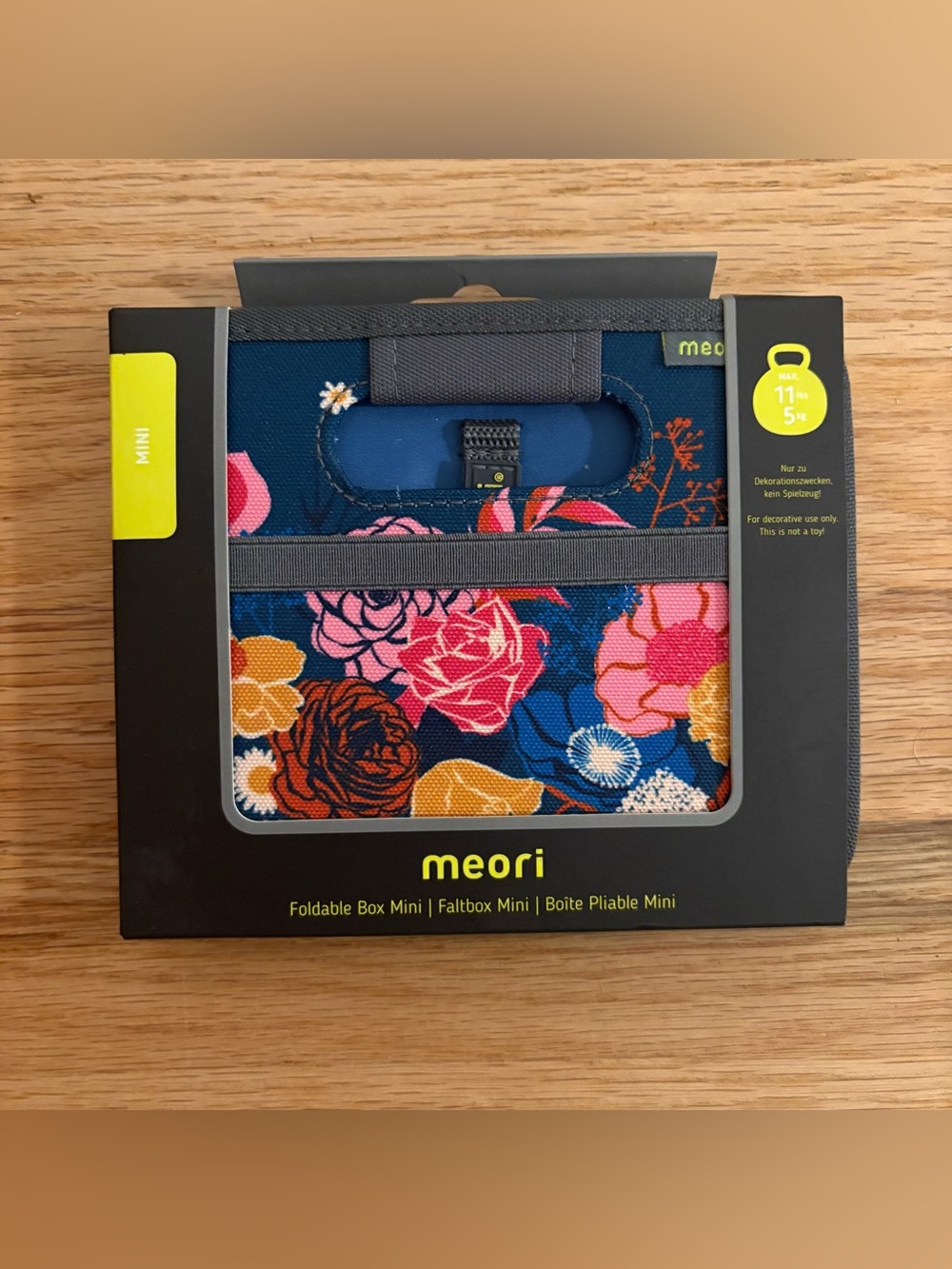 NWT meori Foldable Box Mini - Floral Blue